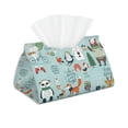 thumbnail image 2 of Lsque Christmas Winter Animals Printed Long Tissue Box Cover Holder, Facial Paper Organizer Dispenser,Triangle with Bottom Belt, PVC Leather Decorative Organizer, 2 of 9