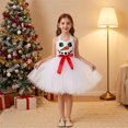 thumbnail image 2 of Girls Christmas Snowman Tutu Dress with Headband Snug Fit White Tulle Layered Skirt Holiday Party Princess Outfit, 2 of 8