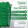 thumbnail image 2 of Tupkee LED Rope Light Green - for Indoor and Outdoor use, 24 Feet 7.3 m - 10MM Diameter - 144 LED Long Life Bulbs Rope Tube Lights - Pack of 2, 2 of 7