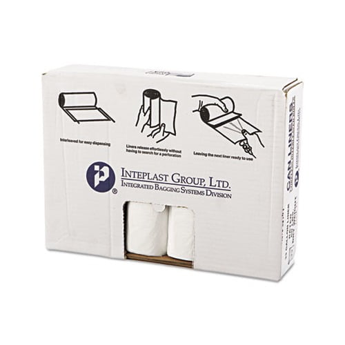 Inteplast Group High-Density Trash Bag, 33gal, 250 Count (Clear)