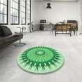 thumbnail image 4 of Ahgly Company Machine Washable Indoor Rectangle Transitional Green Area Rugs, 8' x 12', 4 of 7