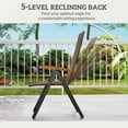 thumbnail image 4 of Outsunny Folding Dining Chair, Wicker Patio Chair with 5 Reclining Back, 4 of 9