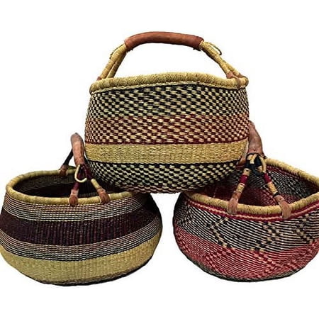 African Basket - Bolga Basket, XLarge, Assorted 1 EA