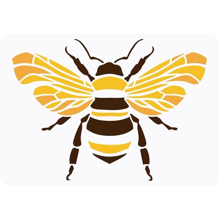 Bee Stencil 8.3x11.7in Reusable Datura Drawing Stencil DIY Craft Hornet Painting Template Animal Bee Pattern for Wood Tile Floor Furniture Fabric Painting