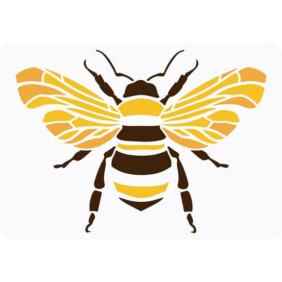 Bee Stencil 8.3x11.7in Reusable Datura Drawing Stencil DIY Craft Hornet Painting Template Animal Bee Pattern for Wood Tile Floor Furniture Fabric Painting