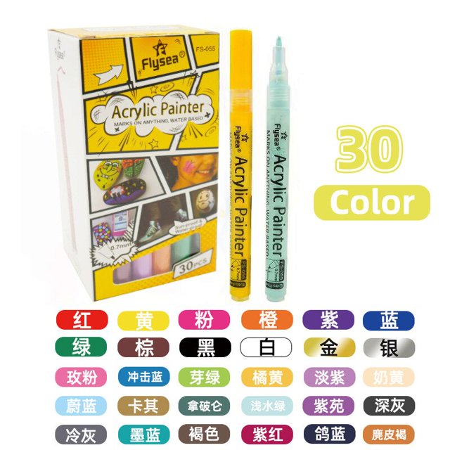 Rotuladores de pintura acrílica, rotuladores de arte permanente impermeables de primera calidad para pintura en roca, proyectos de manualidades DIY, vidrio de cerámica
