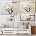 thumbnail image 4 of Designart "Dreamy Beige Snowdrop Scene I" Snowdrops Floater Framed Canvas Wall Art, 4 of 5