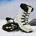 thumbnail image 4 of YOURDIARY Women's Snow Boots Comfortable Waterproof Anti-Slip Warm Winter Boots Lace-Up, 4 of 8