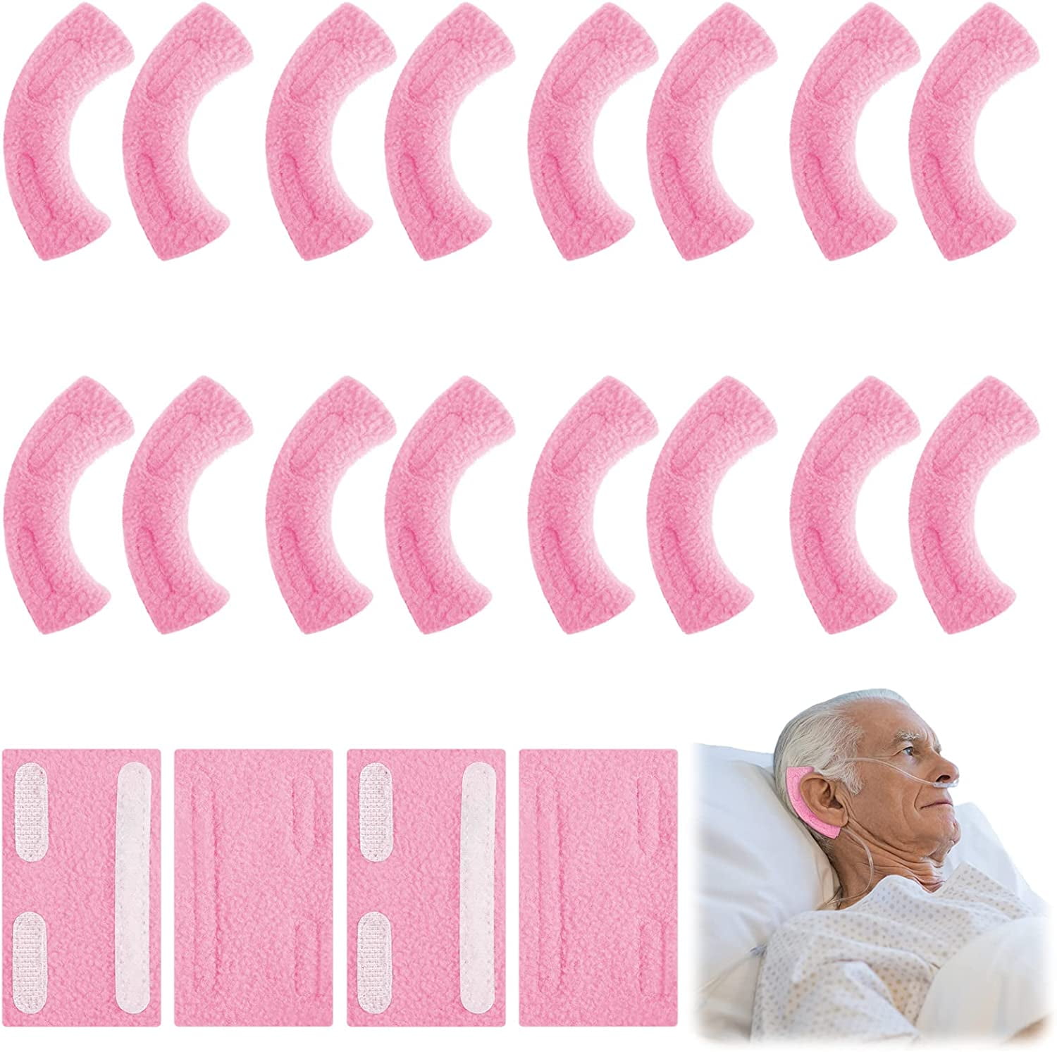 20 Pieces Nasal Cannula Ear Cushions Soft Oxygen Ear Pads Oxygen Tubing