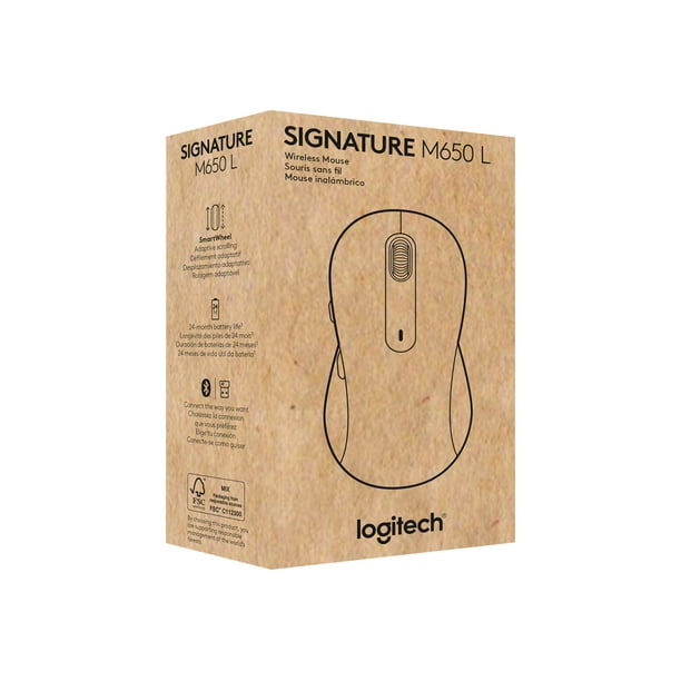 Logitech Signature M650 L Souris Sans Fil Grande Taille, Pour Mains Larges,  Graphite 