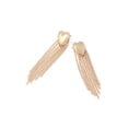thumbnail image 4 of Madden NYC Women's Fashion Gold-Tone Puffy Heart Fringe Earrings, 4 of 4