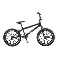 Mongoose Rebel Kids BMX Bike, 20-in. Wheels, Children & Tweens Ages 7-13, Black Bicycle