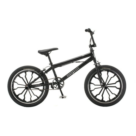 Mongoose Rebel Kids BMX Bike, 20-in. Wheels, Children & Tweens Ages 7-13, Black Bicycle