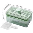 thumbnail image 4 of Bandeja para Cubitos Hielo Con Tapa Y Contenedor 56 Piezas Molde Congelador () Verde, 4 of 4