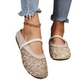 thumbnail image 6 of Willtoo Mary Jane Mules for Women Mesh Mary Jane Flats Summer Slip on Shoes Women No Back Woven Hollow Ballet Flat Shoes, 6 of 6