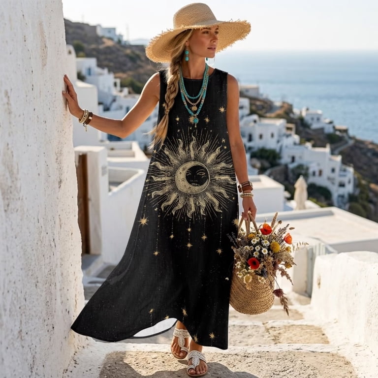 midi casual womens summer dresses Simplee Women's Flowy Dress V Neck Short Sleeve Empire Waist Boho Beach Dress Wedding Guest Maxi Apricot,S at Amazon Women's Clothing store days cottagecore dress is Long Glitter-Print Prom Dress: Kid's Birthday Size:EU 43 / US 11.5-12