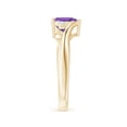 thumbnail image 3 of ANGARA Natural 1.1 Ct. Amethyst with Diamond Classic Ring in 14K Yellow Gold for Women (Ring Size: 3), 3 of 10