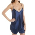 thumbnail image 1 of Women's Shadowline 4506 Charming Satin Camisole and Tap Set (Navy 2X), 1 of 2