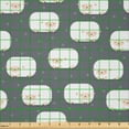 thumbnail image 2 of Ambesonne Sheep Fabric by the Yard Microfiber, Bedtime Design Lambs, 2 Yards, Grey Peach White, 2 of 2