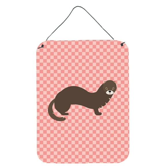 Russian or European Mink Pink Check Wall or Door Hanging Prints