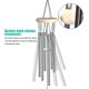 thumbnail image 5 of Campana de viento, campana de viento interior al aire libre con 6 tubos de aluminio, campana de viento metálica decorativa en el balcón del patio del jardín (plata) Shuxiu Wang 9024719153926, 5 of 5