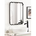 thumbnail image 3 of Kate and Laurel Traditional Rounded Rectangle Ornate Mirror, 20x27, Black, Ornamental Rectangular Classic Framed Wall Mirror, 3 of 8