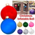 thumbnail image 5 of Bola inflable navideña de PVC de 30/45/65/75 cm, bola inflable de 8 colores decorada con estacas para sujetar la bola. Feliz año nuevo, 5 of 5