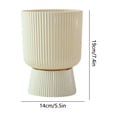 thumbnail image 3 of Modern Plastic Flower Pot with Detachable Water Storage Base | Lightweight High Footed Planter for Indoor Plants | Self-Watering, Breathable Design Prevents Root Rot | White, Blue, Green, Yellow, 3 of 6