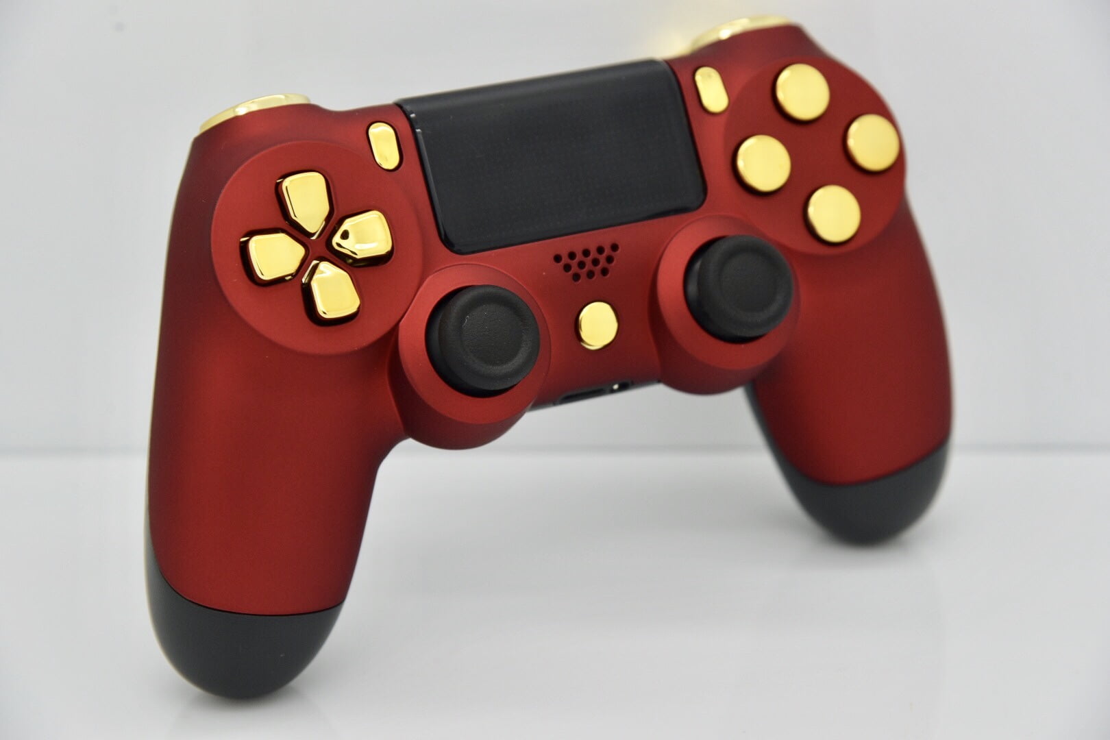 Matte Red Gold Soft Touch Ps4 Modded Rapid Fire Controller Works With All Games Cod Rapid Fire Dropshot Akimbo More Walmart Com Walmart Com