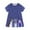 Navy, variant on Toddler Baby Kids Girls Cotton Short Sleeve Casual Dress Cartoon Appliques Striped Princess Dresses 5t Rainbow Dress