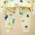 thumbnail image 5 of CAUYDY Toddler Boy Pjs Newborn Sleepwear Cute Long Sleeved Top and Pants 2Pcs Set Infant Outfits Baby Clothes for Boys Fall Winter 12M 18M 24M 1T 2T Sizes 12-18 Months,Sky Blue, 5 of 5