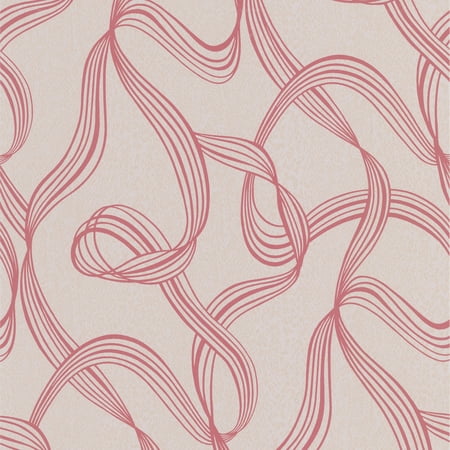 UPC 091212561755 product image for Brewster Dl30638 Aria Ribbon Swirl Unpasted Wallpaper - Red | upcitemdb.com