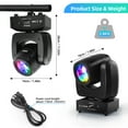 thumbnail image 4 of U'King ZQ02022 Black 100W LED RGBW Moving Head Stage Light DMX512 13CH, 4 of 6