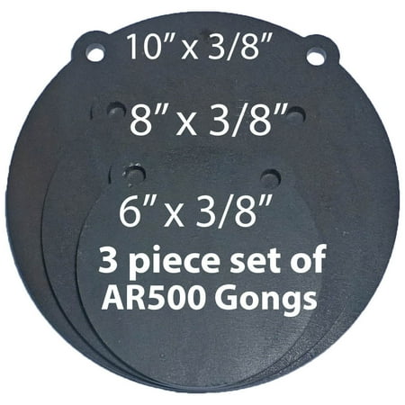 - AR500 Steel Targets Lot of 3 Laser Cut Set 6, 8,10