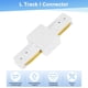 thumbnail image 2 of Conector I de riel L de Uxcell, circuito único J tipo 2-cable-1 riel 110-220V para sistema de iluminación de riel [Blanco], 2 of 6