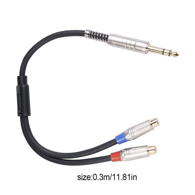 Audio Cable Professional Wear-resistant Black Headphone Splitter Plug-in Alloy Adapter Headphone Splitter Video Camera Accessories Converter Sound Console