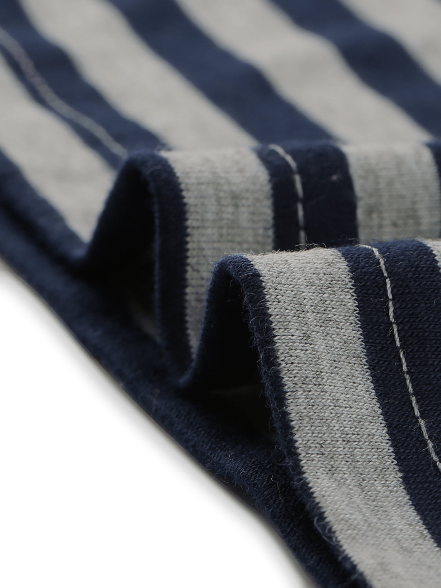 DARING DIVA Women's Color Block Striped Knit Top Long Sleeves T-Shirt M Gray Blue
