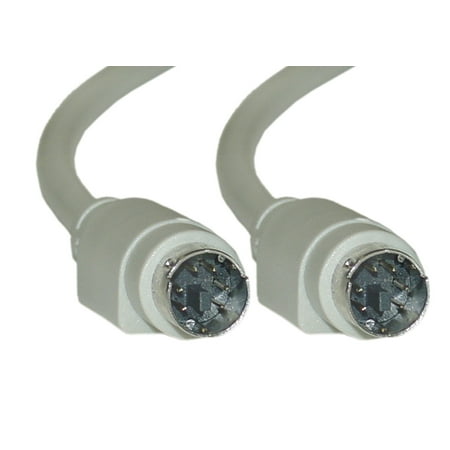 Male 2 Conductor - PS/2 Cable, Keyboard / Mouse, PS/2(MiniDin6) Male, 6 Conductor, Straight, 3 foot