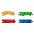 thumbnail image 2 of Accesorio de vía de tren curva y recta para resolver problemas de escena , accesorio de ferrocarril desmontado para niños en edad preescolar. 4 piezas de vías de tren, 2 of 7