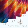 thumbnail image 6 of Red and Orange Tie Dye Pattern Modern Waterproof Shower Curtain Set with 12 Hooks, Washable Decorative Bathroom Shower Curtain, 6 of 6