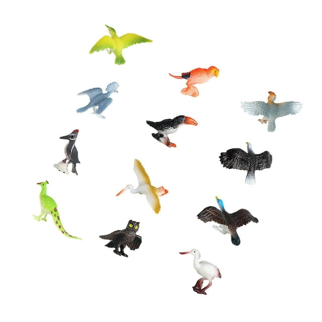12 Pieces Realistic Animal Figures Figurines be slightly different for Collection Party Supplies Bird
