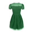 thumbnail image 4 of Gvdentm Girls Contrast Mesh Long Sleeve High Waist A Line Easter Dress Size 5-16 Years(Green,7-8 Years), 4 of 4