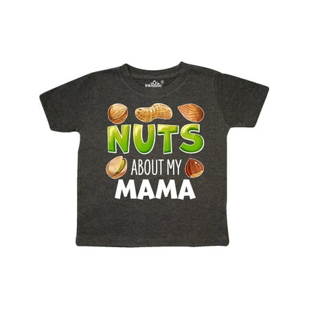 

Inktastic Nuts About My Mama Peanut Almond Pistachio Gift Toddler Boy or Toddler Girl T-Shirt
