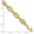 thumbnail image 3 of Primal Gold 14 Karat Yellow Gold Diamond-Cut Bracelet, 3 of 3