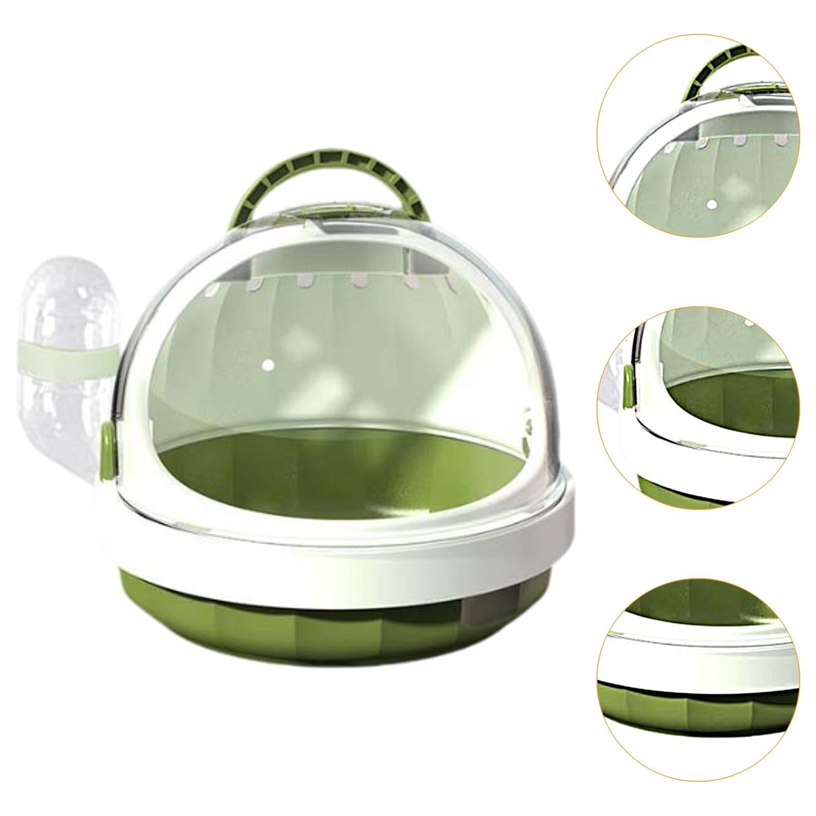 FITYLE Hamster Carrier Cage with Water Bottle Habitat Hamster Travel Carrier Pet Outgoing Cage for Chinchilla Hedgehog Dwarf Hamster green