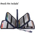 thumbnail image 2 of Colored Pencil Case- 160 Slots Pencil Holder Pen Bag Large Capacity Pencil Organizer with Handle Strap Handy Colored Pencil Box with Printing Pattern (Dark Blue Rose), 2 of 7