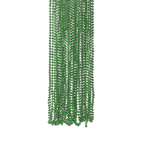 Green Metallic Beads Necklace 4Dz - Jewelry - 48 Pieces
