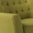 thumbnail image 3 of Mill Lane Chaise en Tissu Vert avec Pattes Café, 3 of 6