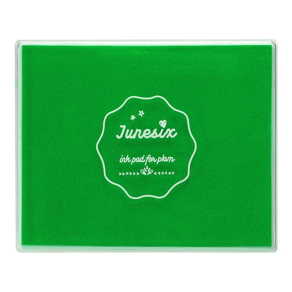 Uxcell Large Emerald Green Stamp Ink Pad, 3.9x4.7 Inch Washable Craft Finger Stamps Pad for Paper Wood Fabric Inkpad DIY Card Making