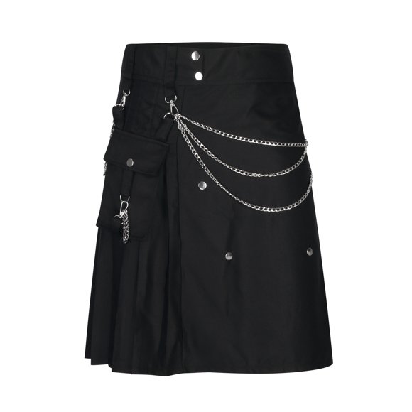 cllios Men Kilt Sport,Utility Kilt for Men Modern Tartan Kilts Pleats Scottish Traditional Kilt for Men